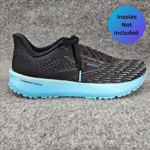 Brooks Hyperion Tempo Womens Size 9.5 Black Iced Aqua Blue Daily Running Shoes